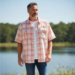 Magellan Outdoors Fish Gear Plaid Fishing Shirt – Men’s 3XL Relaxed Fit